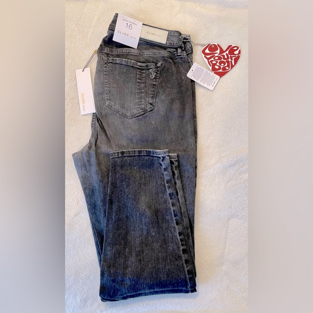 SLINK Jeans black curvy ankle jegging -size 16